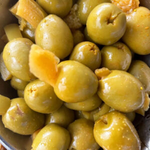 Gordal rellena de berenjena