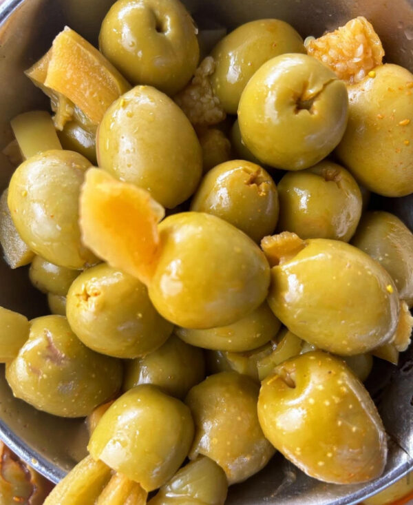 Gordal rellena de berenjena